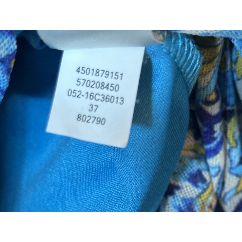Chico's A-Line Skirt Womens Size 12 Blue Paisley Patchwork Elastic Artsy Boho 2 - Picture 12 of 12